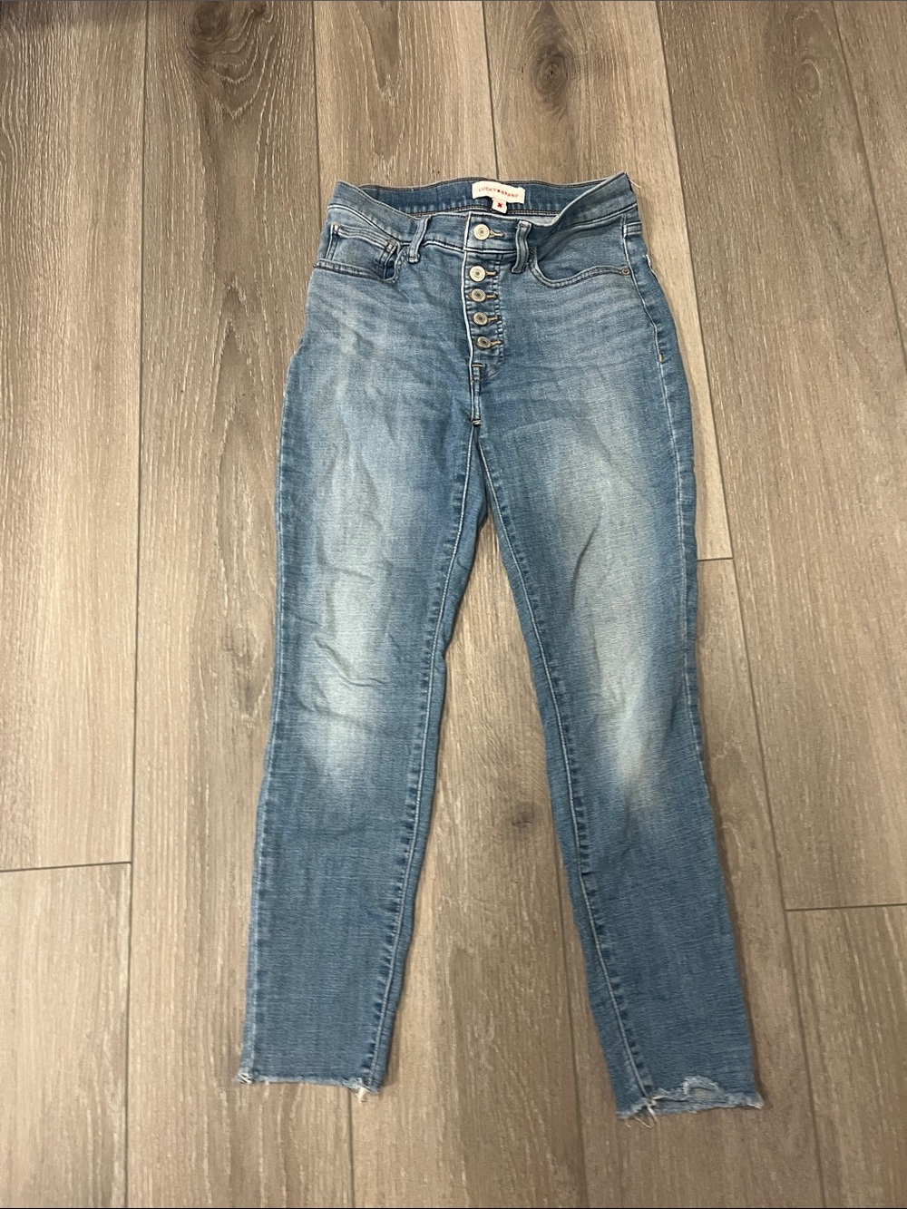 Lucky Brand Women’s 8/29 x 24.5 High Rise Cropped Bridgette Button Fly Jeans